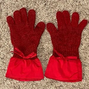 Florian’s France Red Boutique Little Girls Gloves 5 6‎ 7